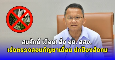 สมศักดิ์ เดือด สั่ง อย. สสจ. เร่งตรวจสอบสินค้ากัญชาเสี่ยง ปกป้องสังคม