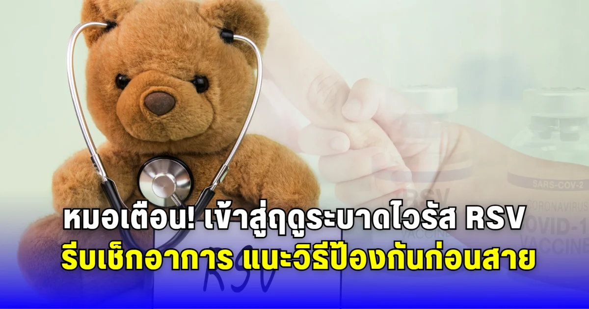 หมอเตือน เข้าสู่ฤดูระบาดไวรัส RSV รีบเช็กอาการ แนะวิธีป้องกันก่อนสาย