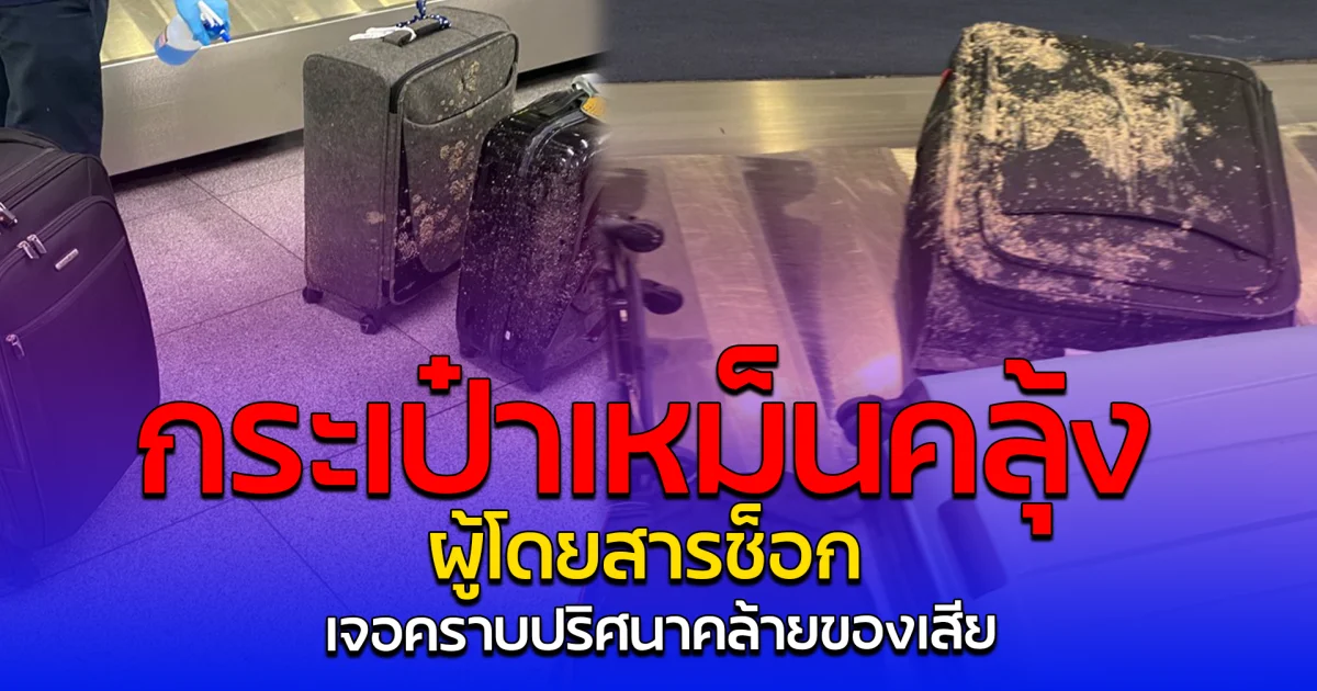 กระเป๋าเหม็นคลุ้ง ผู้โดยสารช็อก เจอคราบปริศนาคล้ายของเสีย