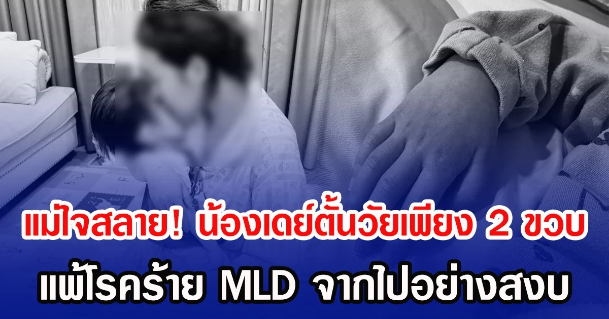 แม่ใจสลาย! น้องเดย์ตั้นวัยเพียง 2 ขวบ แพ้โรคร้าย MLD จากไปอย่างสงบ
