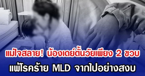 แม่ใจสลาย! น้องเดย์ตั้นวัยเพียง 2 ขวบ แพ้โรคร้าย MLD จากไปอย่างสงบ