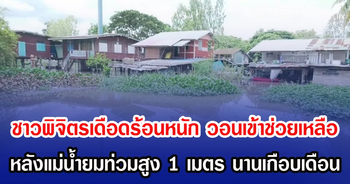 ชาวพิจิตรเดือดร้อนหนัก วอนขอความช่วยเหลือ หลังแม่น้ำยมท่วมสูง1 เมตร นานเกือบเดือน