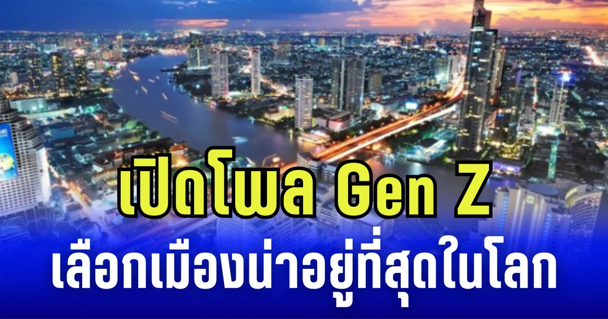เปิดโพล Gen Z เลือกเมืองน่าอยู่ที่สุดในโลก อันดับที่ 1 อยู่ในเมืองไทย