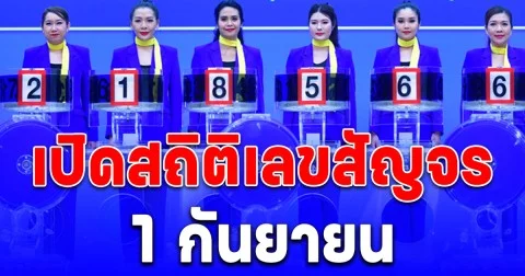 เปิดสถิติเลขสัญจร 1 กันยายน