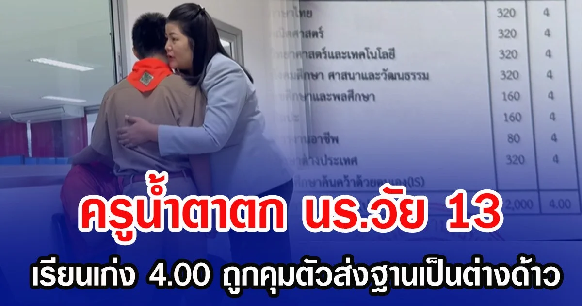 ครูน้ำตาตก นร.วัย 13 เรียนเก่ง 4.00 ถูกคุมตัวส่งฐานเป็นต่างด้าว