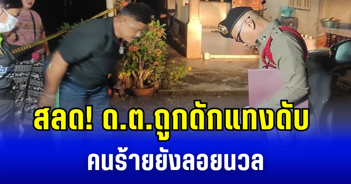 สลด! ด.ต.ถูกดักแทงดับ คนร้ายยังลอยนวล