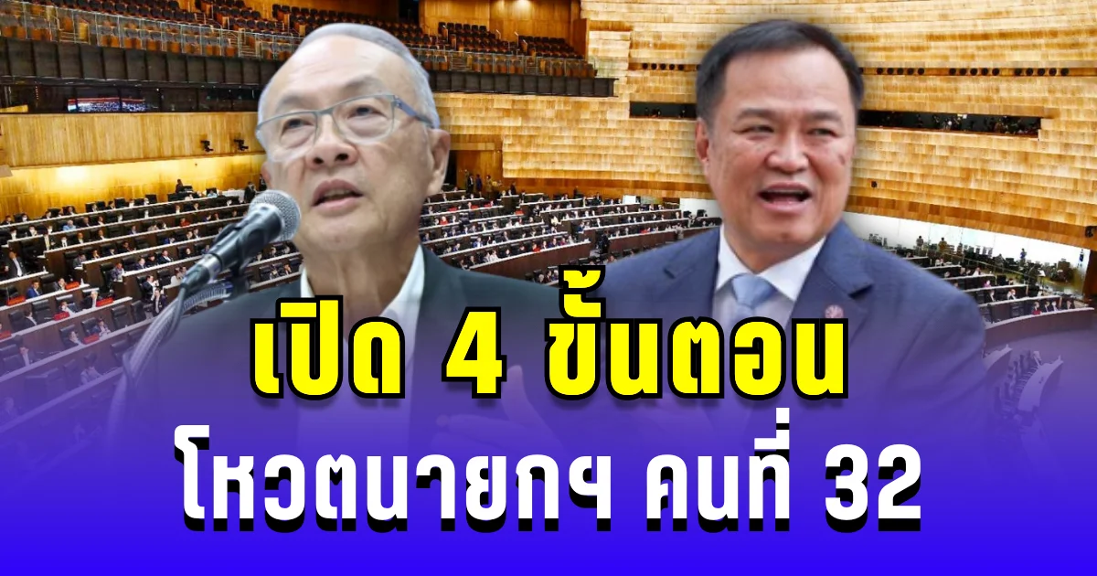 เปิด 4 ขั้นตอนโหวตนายกฯ คนที่ 32 ได้เสียงเห็นชอบเท่าไหร่ถึงชนะ