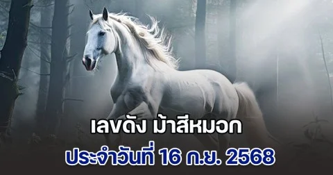 ควบมาแล้ว เลขดัง ม้าสีหมอก ประจำวันที่ 16 ก.ย. 2568