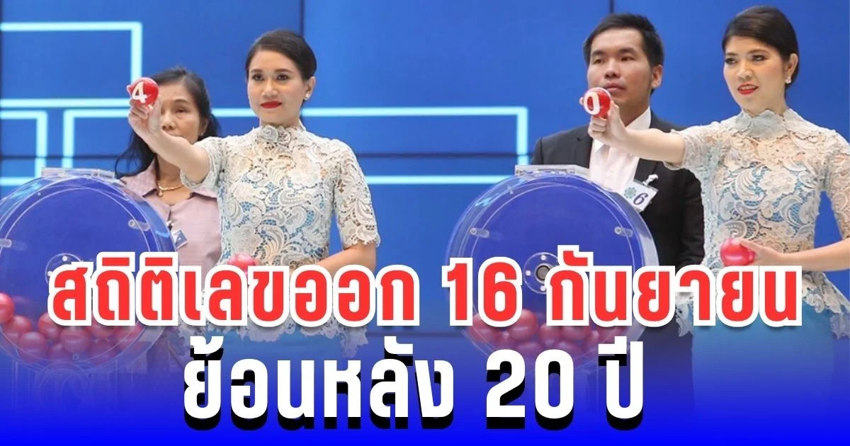 รวมมาให้แล้ว สถิติเลขออก 16 กันยายน ย้อนหลัง 20 ปี