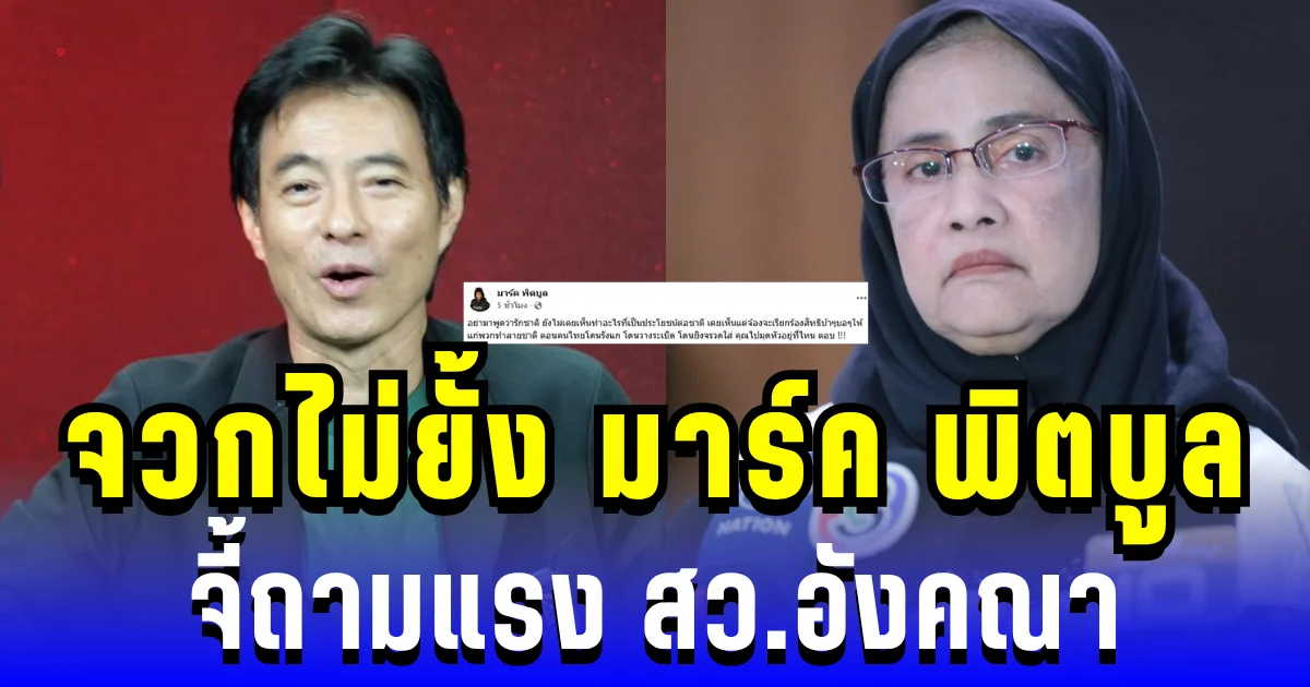 แรงทะลุจอ! มาร์ค พิตบูล จวก สว.อังคณา ไม่ยั้ง ทำเอาคนอ่านถึงกับอึ้ง