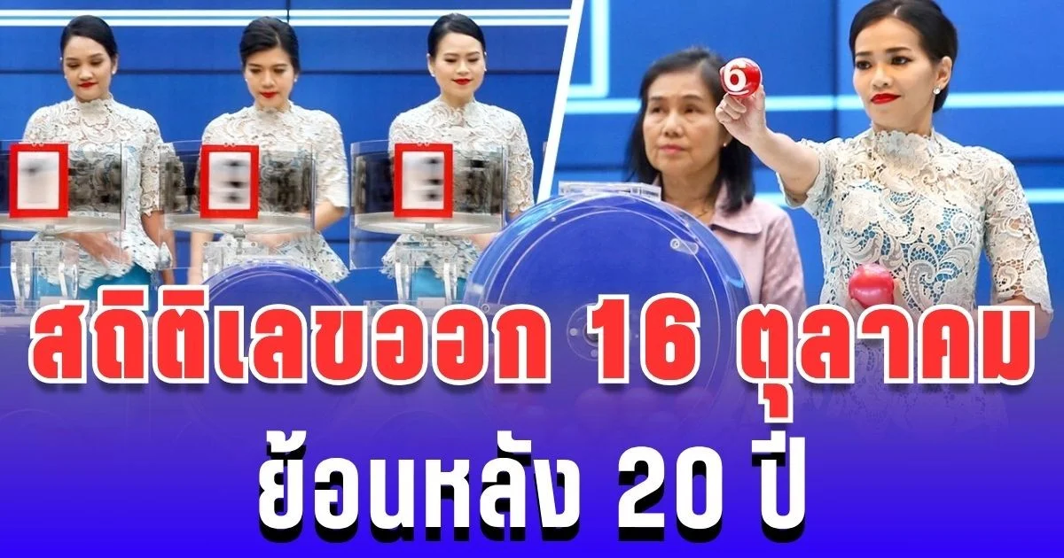 16 ตุลาคมนี้มีลุ้น! ส่องสถิติหวยย้อนหลัง 20 ปี พบเลขท้ายสุดพีค