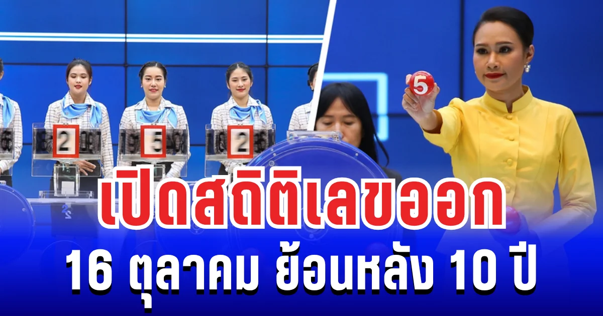 ประวัติศาสตร์อาจซ้ำรอย เปิดสถิติเลขออก 16 ตุลาคม ย้อนหลัง 10 ปี