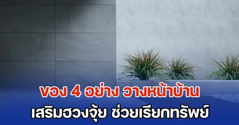 รู้ไว้ก็ดีนะ! ของ 4 อย่าง วางหน้าบ้านเสริมฮวงจุ้ย ช่วยเรียกทรัพย์ กวักโชคลาภ