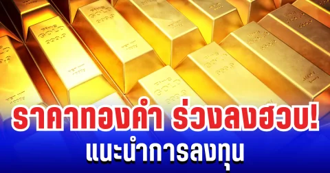 สะเทือนตลาดทอง! ราคาทองคำ ร่วงลงฮวบฮาบ แนะนำการลงทุน
