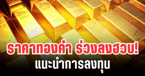 สะเทือนตลาดทอง! ราคาทองคำ ร่วงลงฮวบฮาบ แนะนำการลงทุน