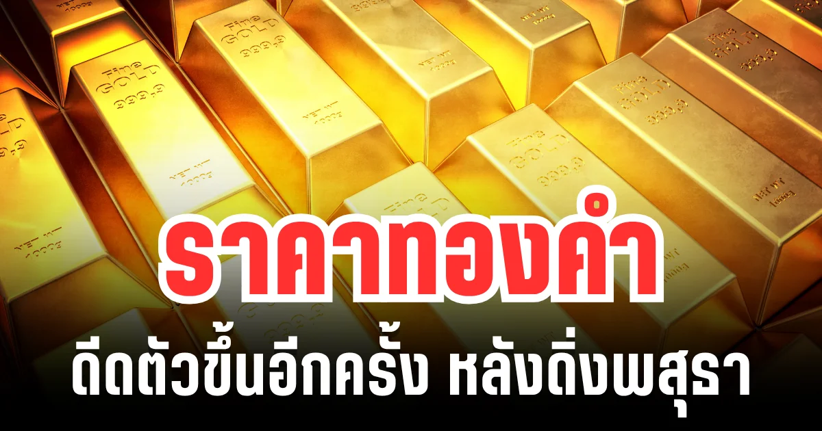 เขย่าตลาดทอง! ราคาทองคำ ดีดขึ้นอีกครั้ง หลังร่วงลงฮวบ แนะนำการลงทุน