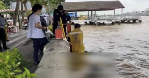 สลดรับวันลอยกระทง! พบร่างหญิงปริศนาลอยอืดกลางเจ้าพระยา เปลือยท่อนล่าง คาดเสียชีวิตมาแล้ว 3 วัน