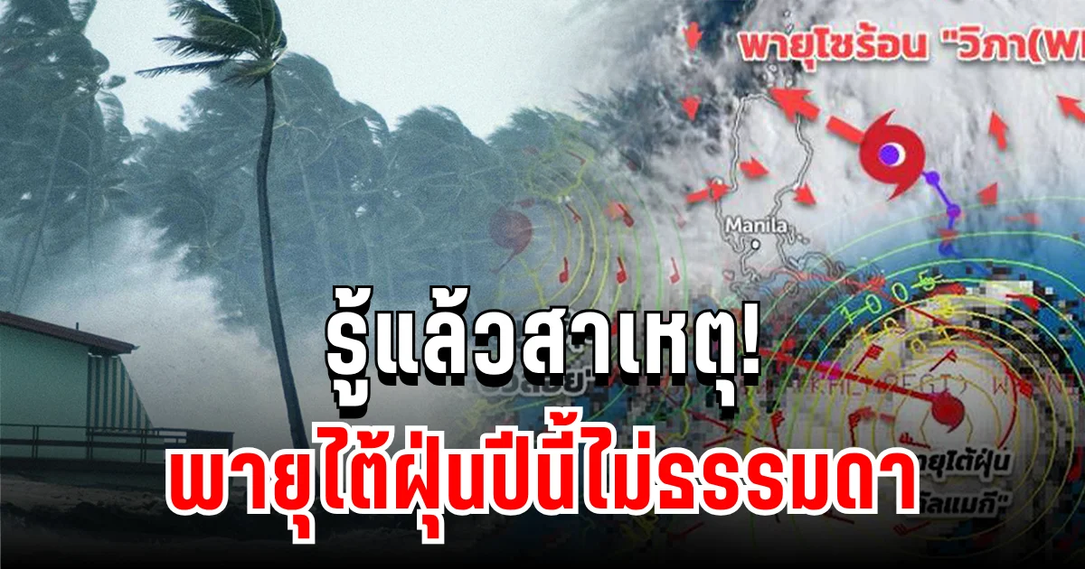 รู้แล้วสาเหตุ! พายุปีนี้ไม่ธรรมดา หลัง คัลแมกี ส่งลมฝนถล่มไทยไม่หยุด