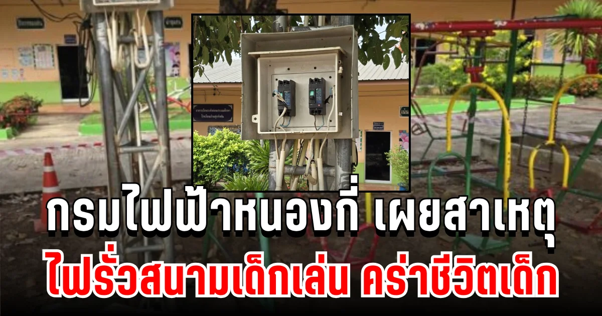 สุดสะเทือนใจ! กรมไฟฟ้าหนองกี่ เผยสาเหตุ ไฟรั่วสนามเด็กเล่น คร่าชีวิตเด็กอนุบาล 2