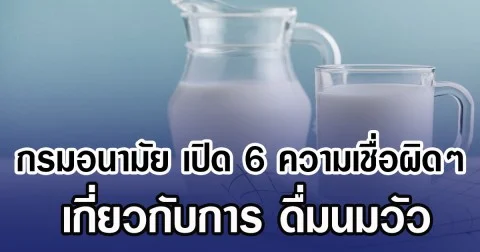 กรมอนามัย เปิด 6 ความเชื่อผิดๆ เกี่ยวกับการ ดื่มนมวัว