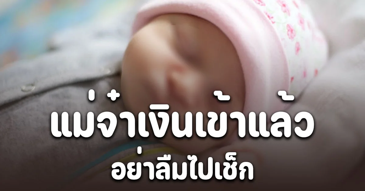เงินเข้าแล้ว! ตรวจสอบสิทธิเงินอุดหนุนบุตร เดือนพฤศจิกายน 2568