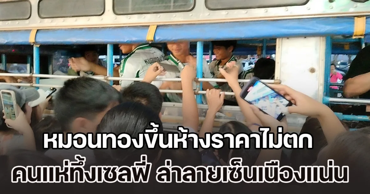 หมอนทองขึ้นห้างราคาไม่ตก หลังผู้คนยังแห่ทึ้งเซลฟี่ ล่าลายเซ็นเนืองแน่น