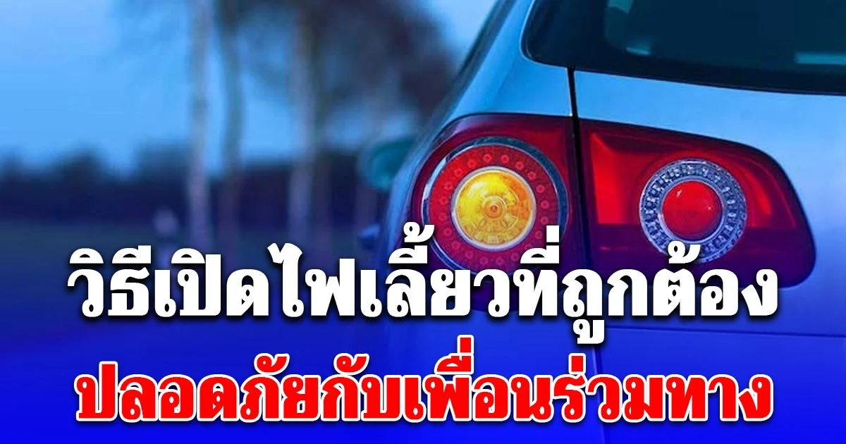 วิธีเปิดไฟเลี้ยวที่ถูกต้อง ปลอดภัยกับเพื่อนร่วมทาง