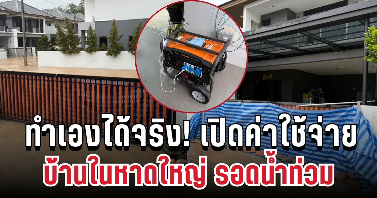 ว้าวมาก! เปิดค่าใช้จ่าย บ้านเดียวในหาดใหญ่ รอดน้ำท่วม ทำเองได้จริง