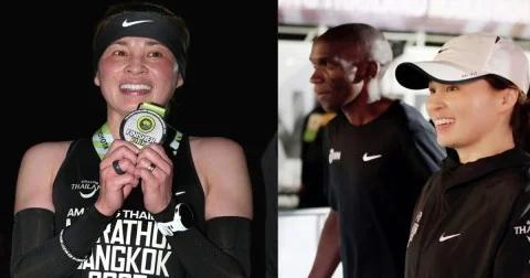 พระราชินี ทรงหยุดวิ่ง เพื่อช่วยนักกีฬาที่หกล้ม ทรงห่วงใยผู้เข้าร่วมการแข่งขันที่เกิดอุบัติเหตุหกล้มระหว่างการแข่งขัน