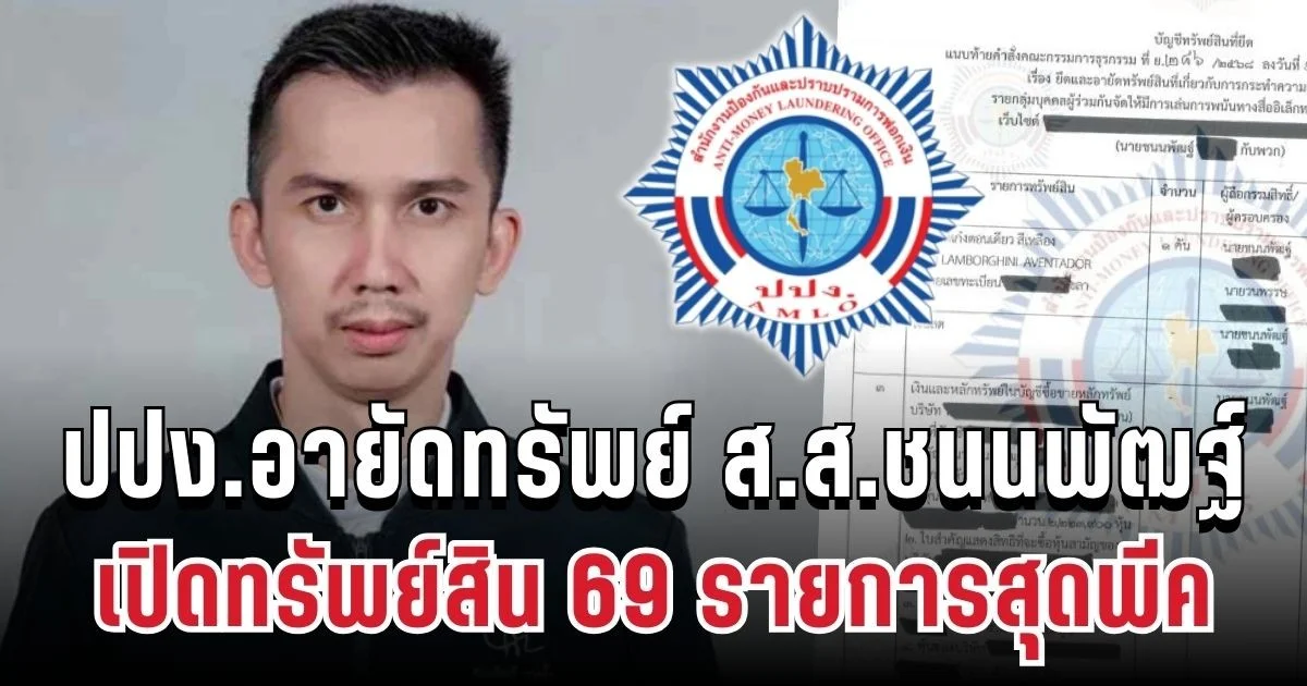 เขย่าการเมือง! ปปง.อายัดทรัพย์ ส.ส.ชนนพัฒฐ์ เปิดทรัพย์สิน 69 รายการสุดพีค เกือบสองร้อยล้าน