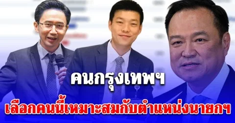 บ้านสมเด็จโพล เผยคนที่คนกรุงเทพฯ คิดว่าเหมาะกับตำแหน่งนายกรัฐมนตรีมากที่สุด