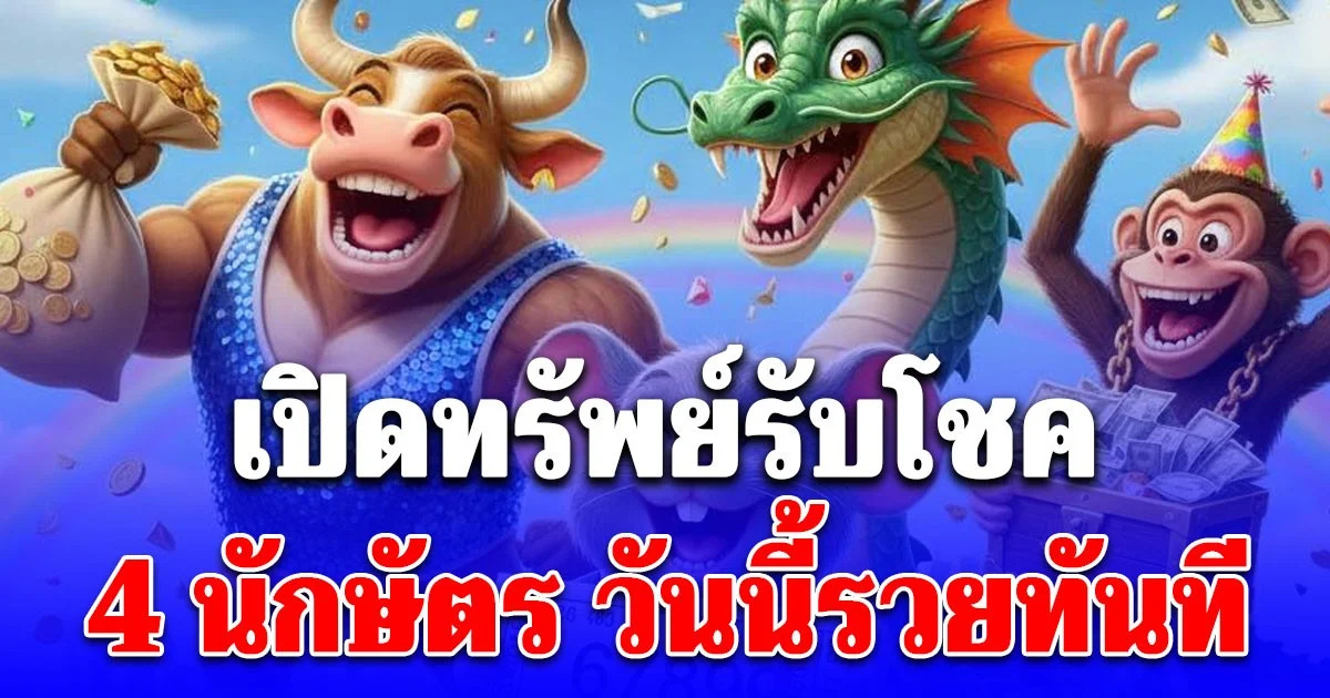4 นักษัตร วันนี้รวยทันที เปิดทรัพย์รับโชค
