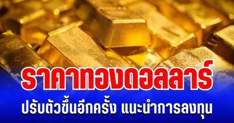 ราคาทองดอลลาร์ ปรับตัวขึ้นอีกครั้ง แนะนำการลงทุน