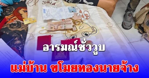 ตร.รวบแม่บ้าน ขโมยทองนายจ้าง สารภาพอารมณ์ชั่ววูบ