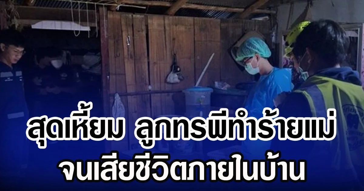 สุดเหี้ยม ลูกทรพีทำร้ายแม่ จนเสียชีวิตภายในบ้าน