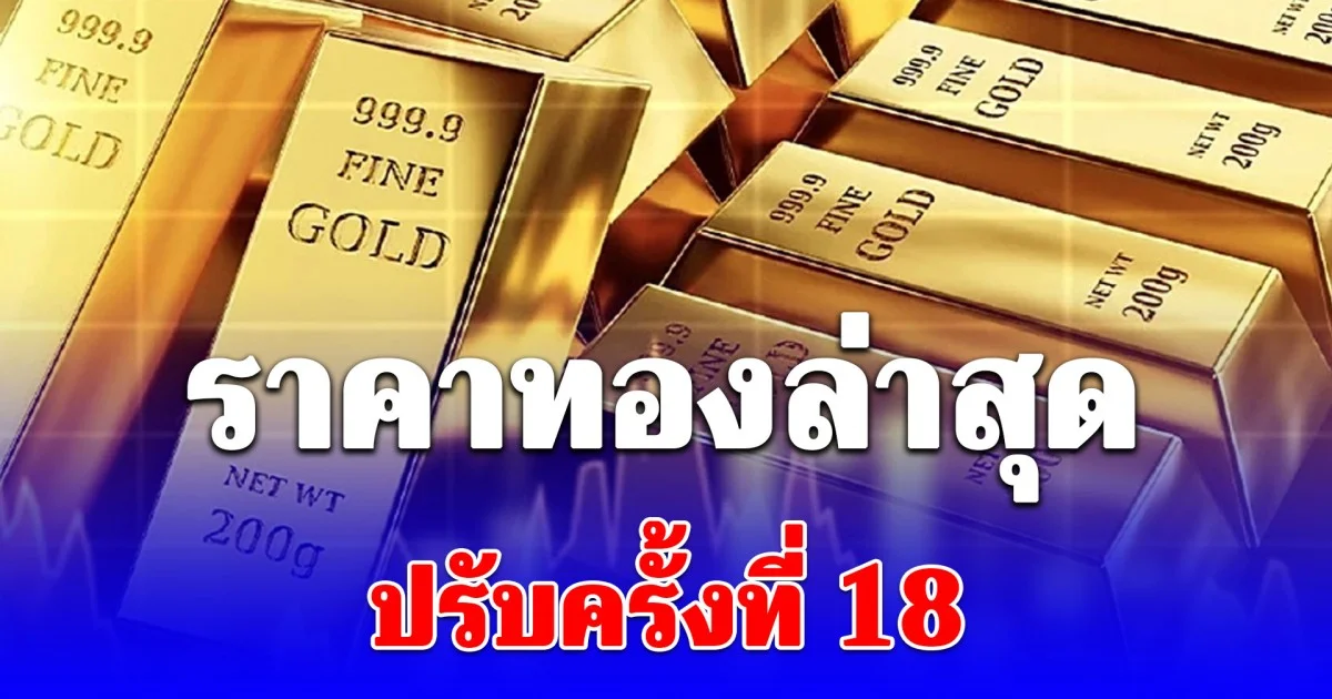 อัปเดตล่าสุด ราคาทองวันนี้ ปรับ 18 ครั้งแล้ว!
