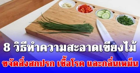 รู้งี้ทำนานแล้ว! 8 วิธีทำความสะอาดเขียงไม้ ขจัดสิ่งสกปรก เชื้อโรค และกลิ่นเหม็น
