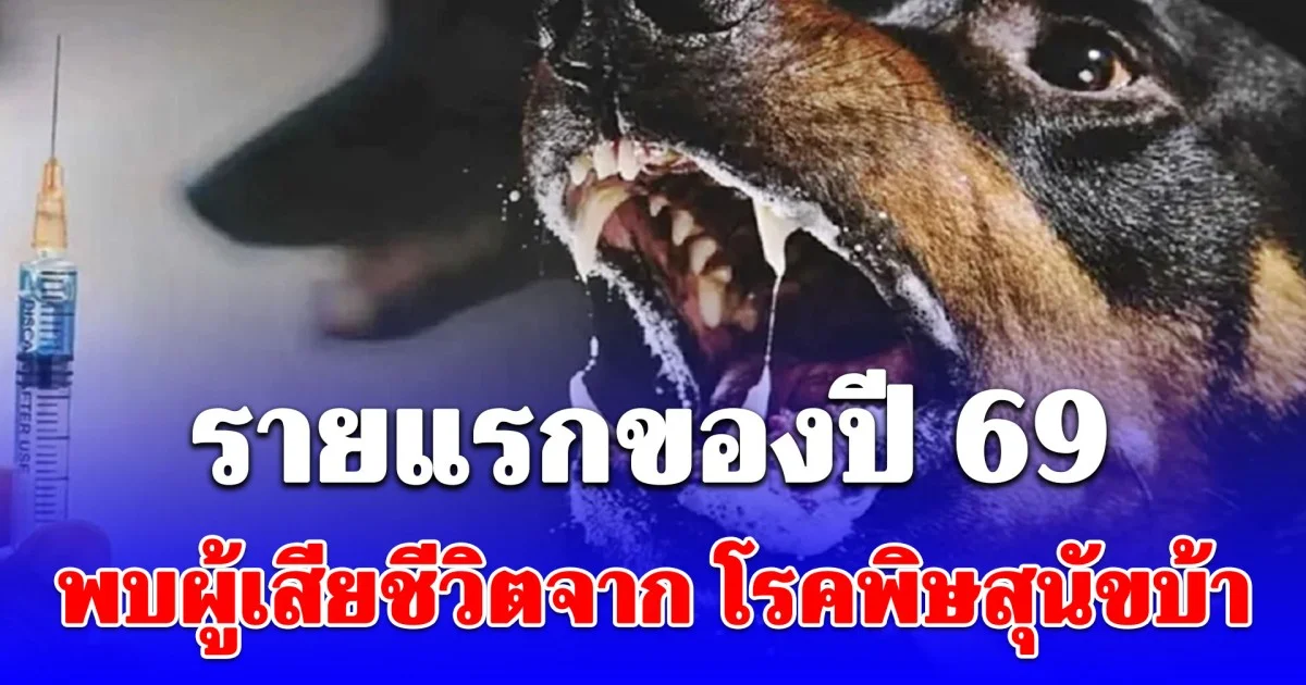 ระยอง พบผู้เสียชีวิตจาก โรคพิษสุนัขบ้า รายแรกของปี 69 มีประวัติถูกลูกสุนัขกัด และมีอาการเพียง 2 วัน