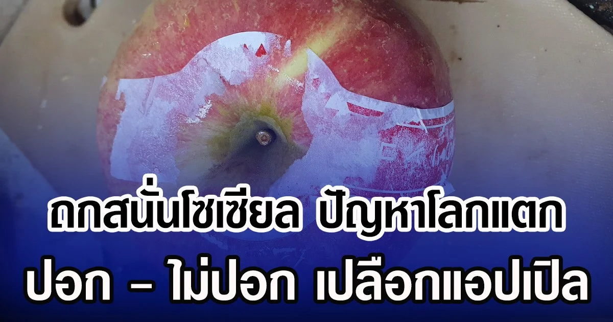 ถกสนั่นโซเซียล ปัญหาโลกแตก ปอก - ไม่ปอก เปลือกแอปเปิล