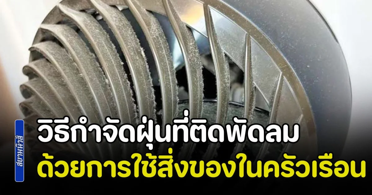 ใครก็ทำตามได้! วิธีกำจัดฝุ่นที่ติดพัดลมแบบง่ายๆ ด้วยการใช้สิ่งของในครัวเรือน
