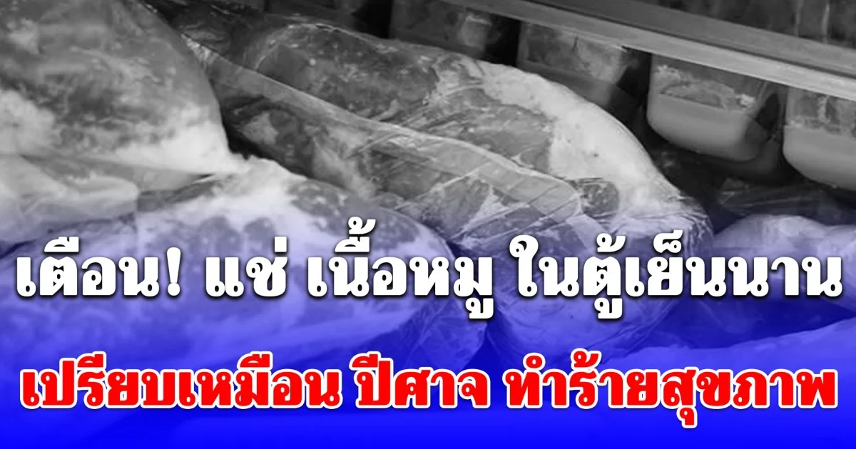 แพทย์เตือน! แช่ เนื้อหมู ในตู้เย็นนาน เปรียบเหมือน ปีศาจ ทำร้ายสุขภาพ หากเห็น 5 สัญญาณนี้ ต้องทิ้งทันที