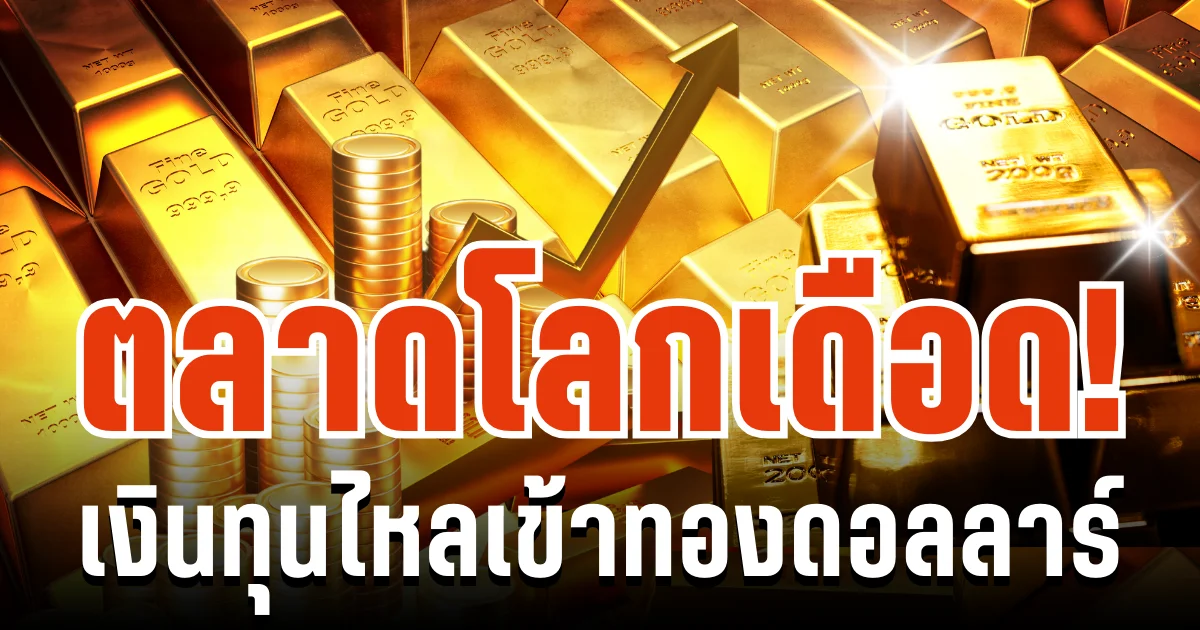 ตลาดโลกเดือด! เงินทุนไหลเข้าทองดอลลาร์ แนะนำการลงทุน