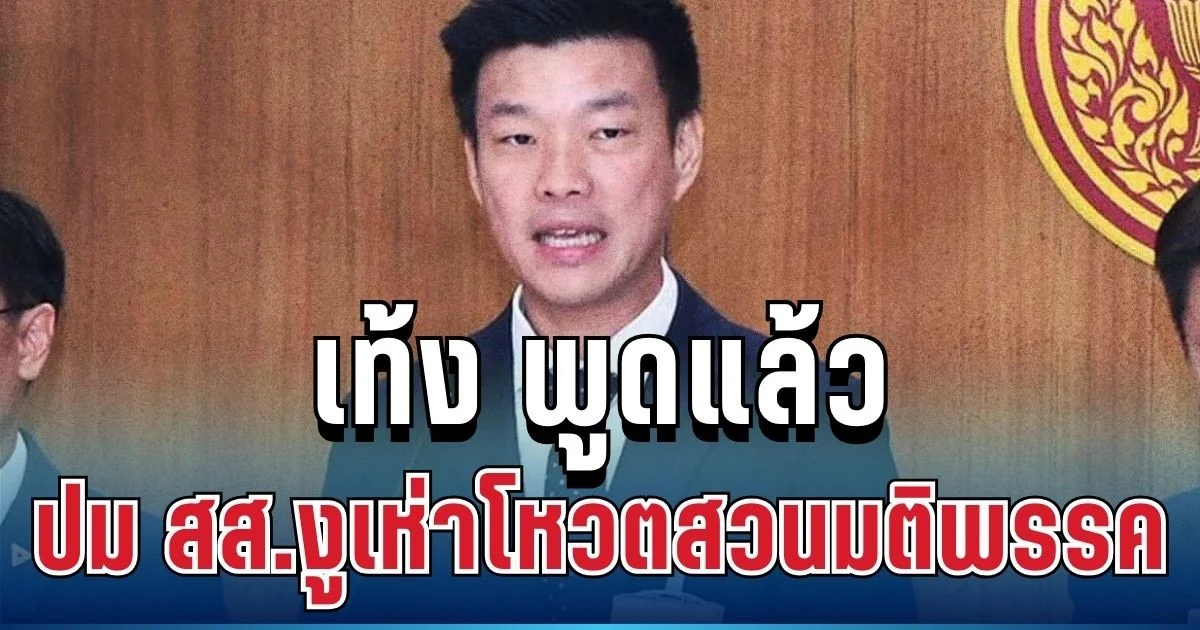 จี๊ดมาก! เท้ง พูดแล้ว ปม สส.งูเห่าโหวตสวนมติพรรค