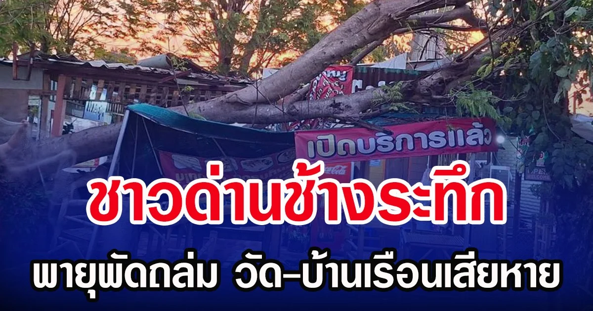ชาวด่านช้างระทึก พายุพัดถล่ม วัด-บ้านเรือนเสียหาย