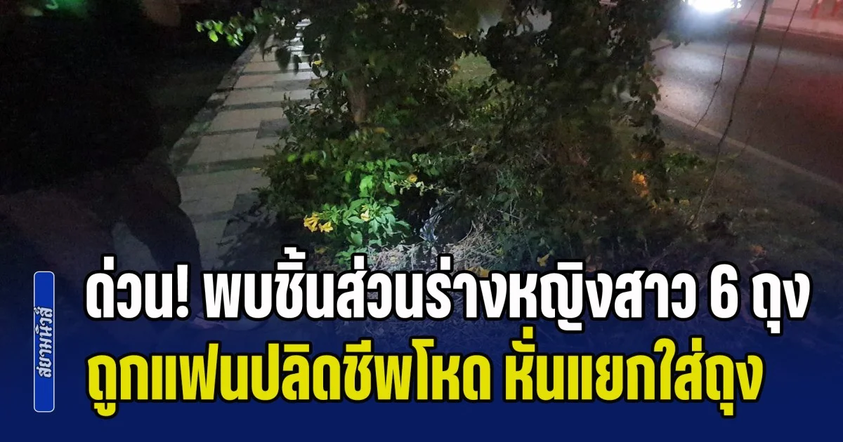 ด่วน! พบชิ้นส่วนร่างหญิงสาว 6 ถุง ถูกแฟนปลิดชีพโหด หั่นแยกใส่ถุงโยนคลอง