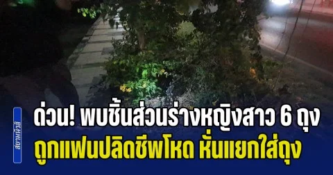 ด่วน! พบชิ้นส่วนร่างหญิงสาว 6 ถุง ถูกแฟนปลิดชีพโหด หั่นแยกใส่ถุงโยนคลอง