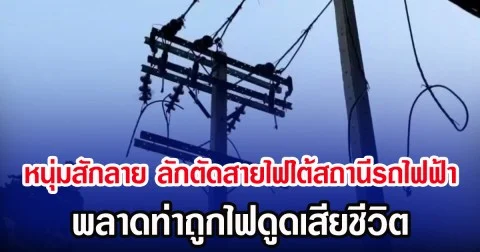 หนุ่มสักลาย ลักตัดสายไฟใต้สถานีรถไฟฟ้า พลาดท่าถูกไฟดูดเสียชีวิต