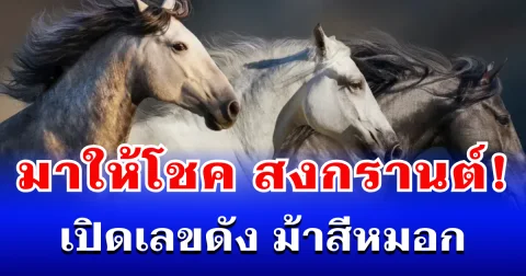 ควบมาให้โชคสงกรานต์! เลขดัง ม้าสีหมอก แนวทางงวด 16 เม.ย. 69