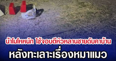 น้าโมโหหนัก ใช้จอบตีหัวหลานชายดับคาบ้าน หลังทะเลาะเรื่องหมาแมว