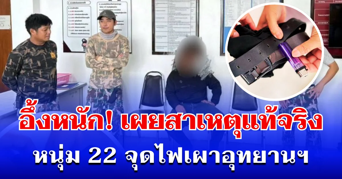 อึ้งหนัก! เผยสาเหตุแท้จริง หนุ่ม 22 คึกจัด จุดไฟเผาอุทยานฯ